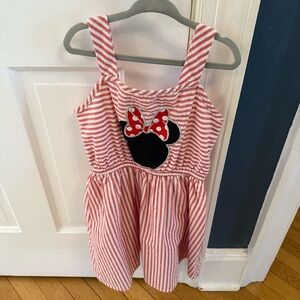 Disney Striped Minnie Mouse Dress in Red and White